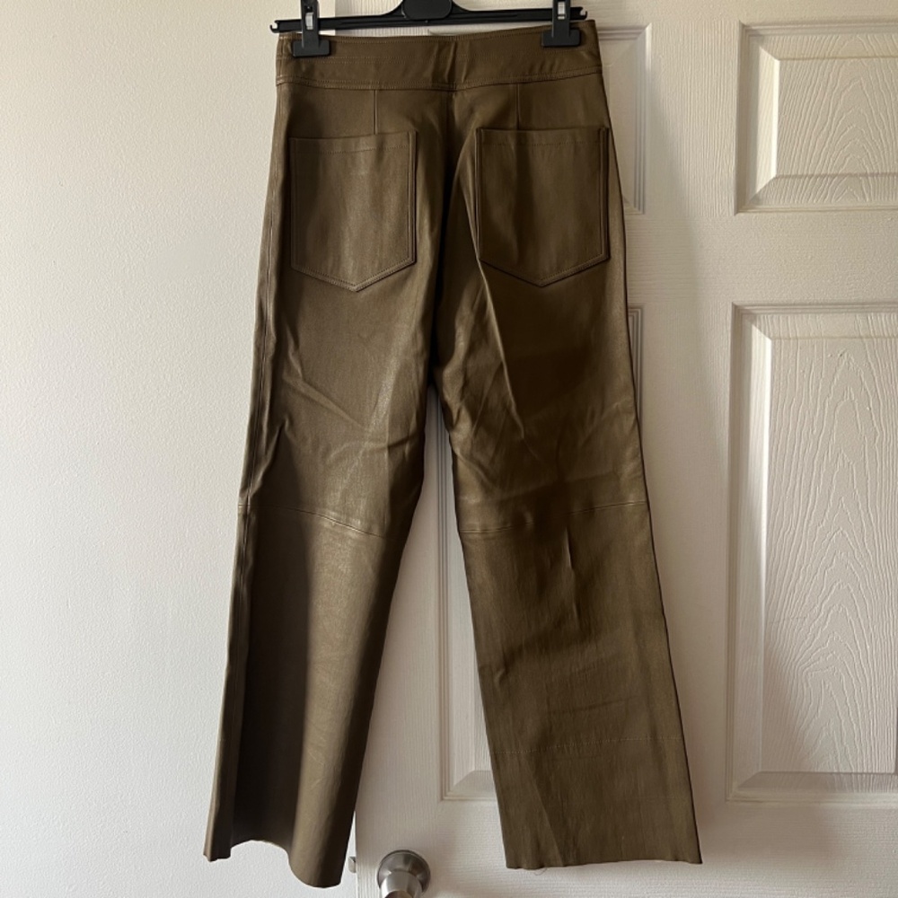 Apiece Apart Monterey Leather Pant in olive - Picture 4 of 6